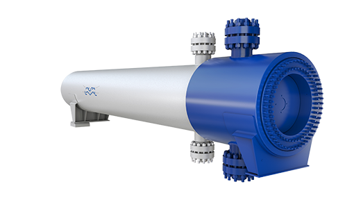 Olmi process shell-and-tube heat exchanger